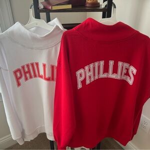 Red Mock neck Sweatshirt